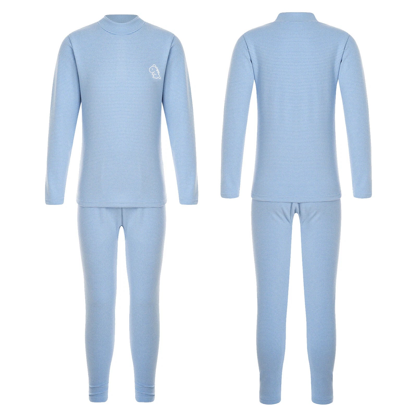 Kids Boys Girls Thermals Sets Pajamas T-shirt And Tights Suit Warm Active Home