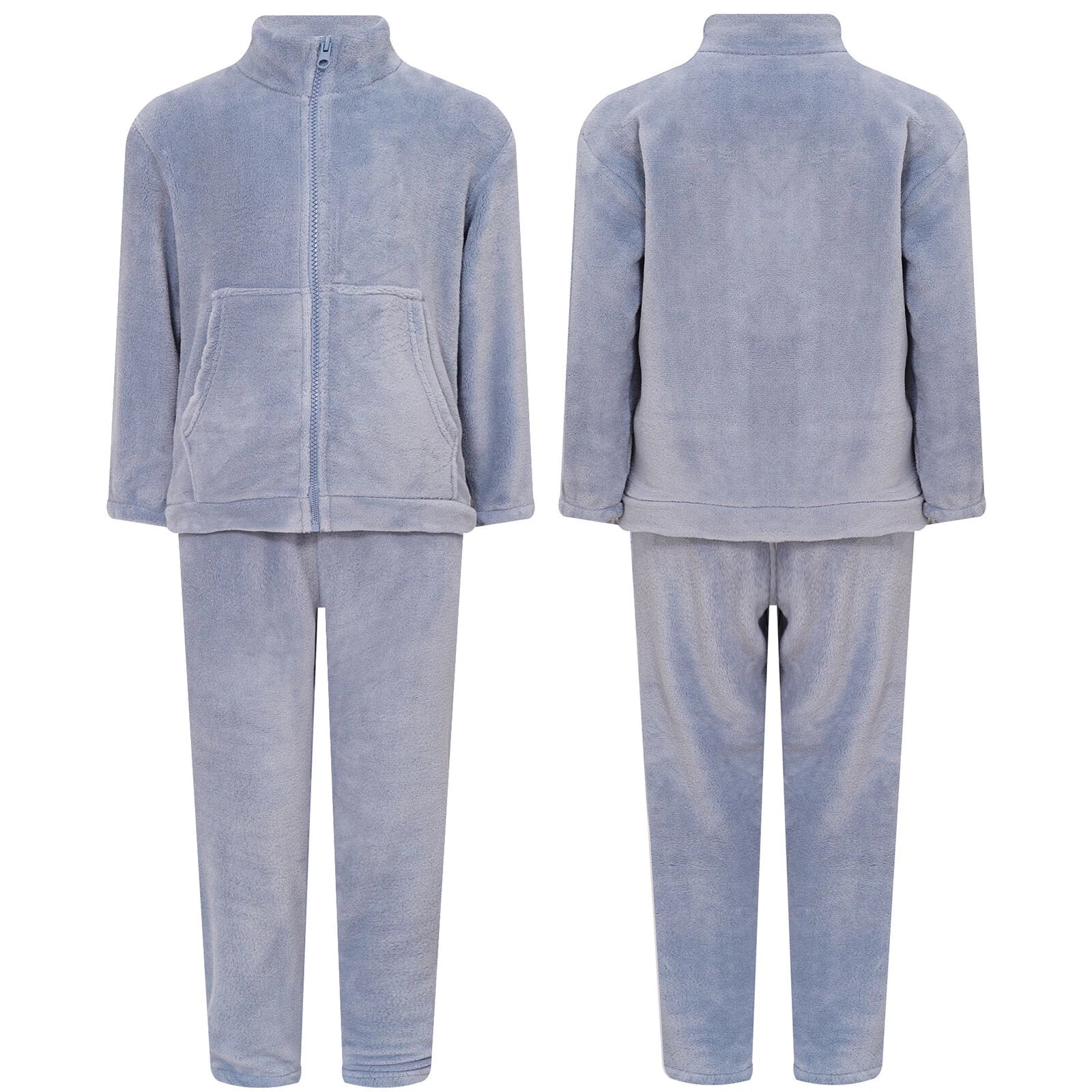 Kids Pajama Set Flannel Nightwear Soft Sleepwear Long Sleeve Homewear Fuzzy