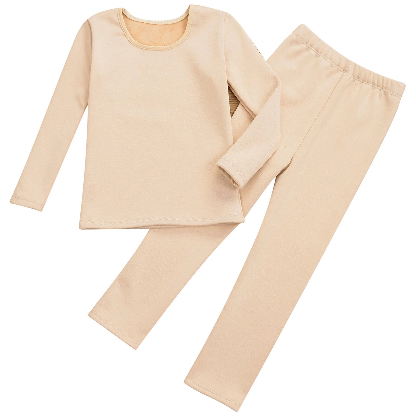 Kids Girl's Pajamas Set Training Sleepwear Round Neck Pullover And Pantyhose