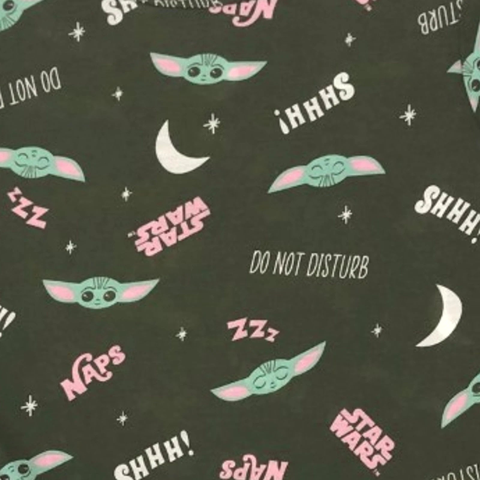 Star Wars Womens Green Baby Yoda Tee Shorts & Socks Pajamas Sleep Set