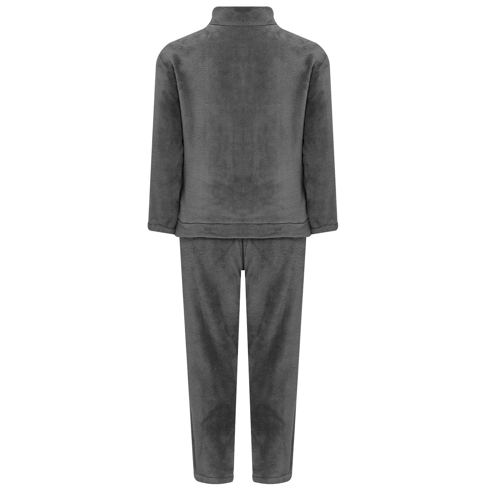 Kids Nightwear Warm Pajama Set Comfy Sleepwear Zipper Homewear 2 Piece Outfits