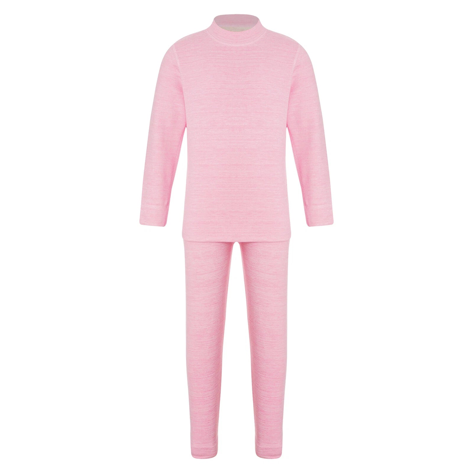 Girls Boys Pajamas Unisex Base Layer Suit Mock Neck Thermal Underwear Set Warm