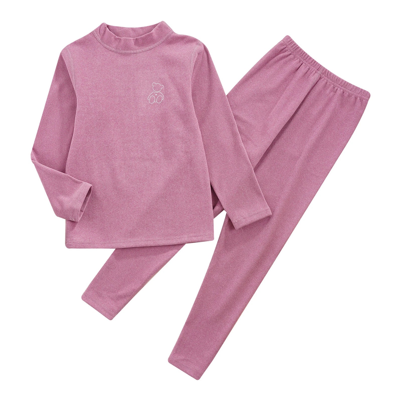 Kids Boys Girls Top Workout Tees Base Sleepwear Pajamas Set Exercise Suit Layer