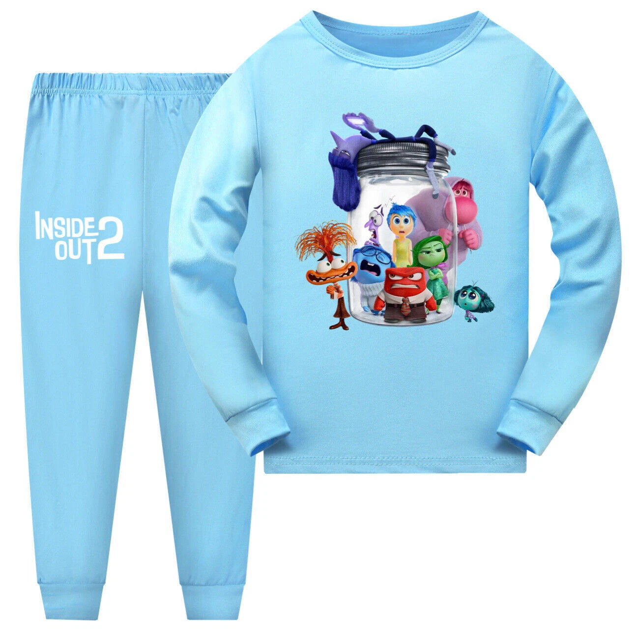 Inside Out2 Pyjamas Loungewear Sleepwear Outfits Kids Girls Boys Long Sleeve-