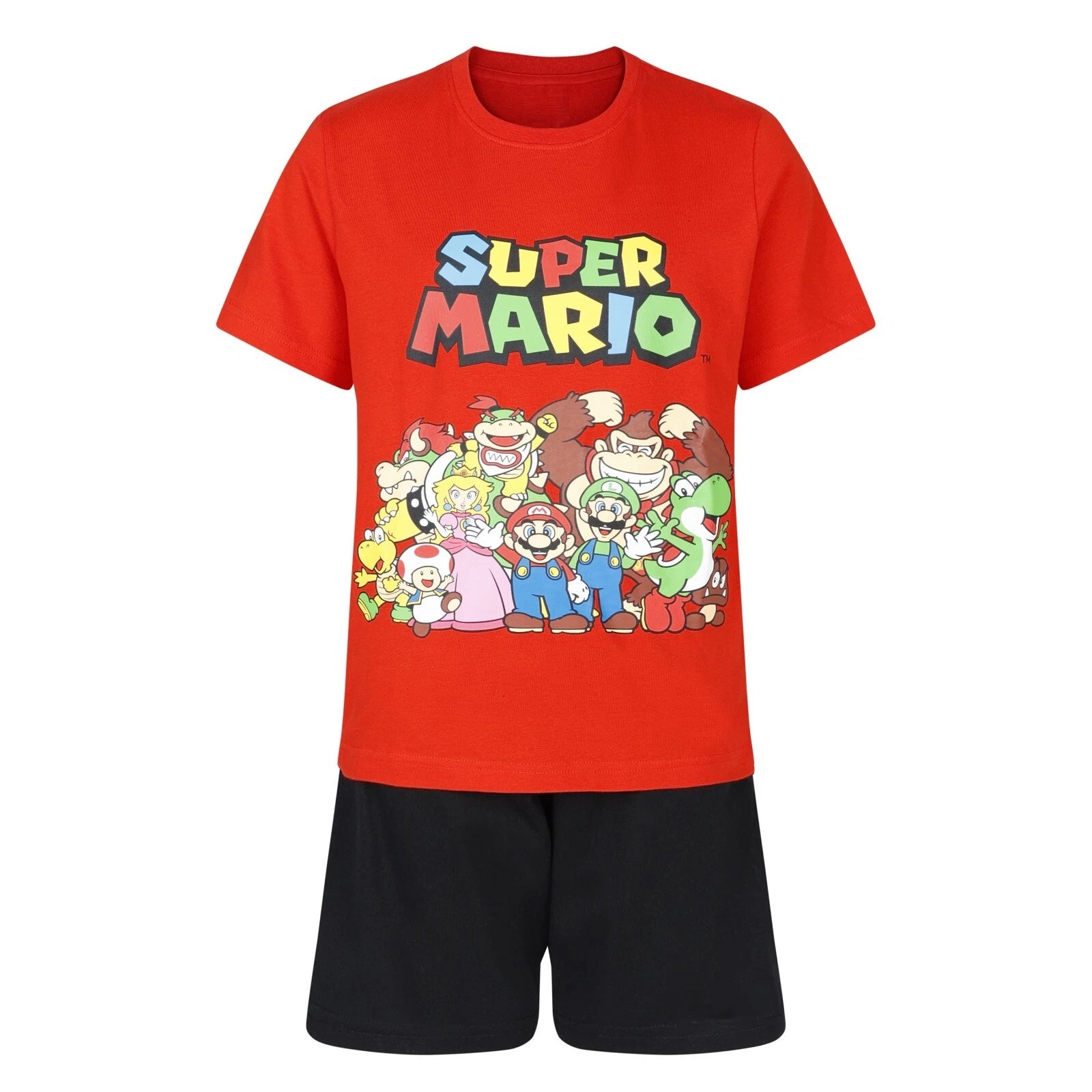 Boys Super Mario Short Pyjamas Sleep Lounge Night Wear PJ Set 7 to 15 Years New