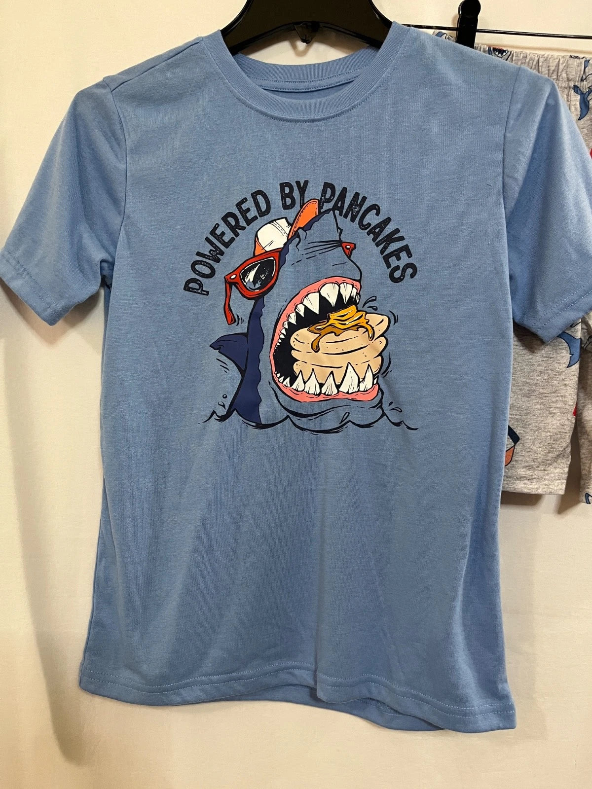 NEW Wonder Nation Boys Shark Blue Short Sleeve Shorts Pajama Set U pick Sizes