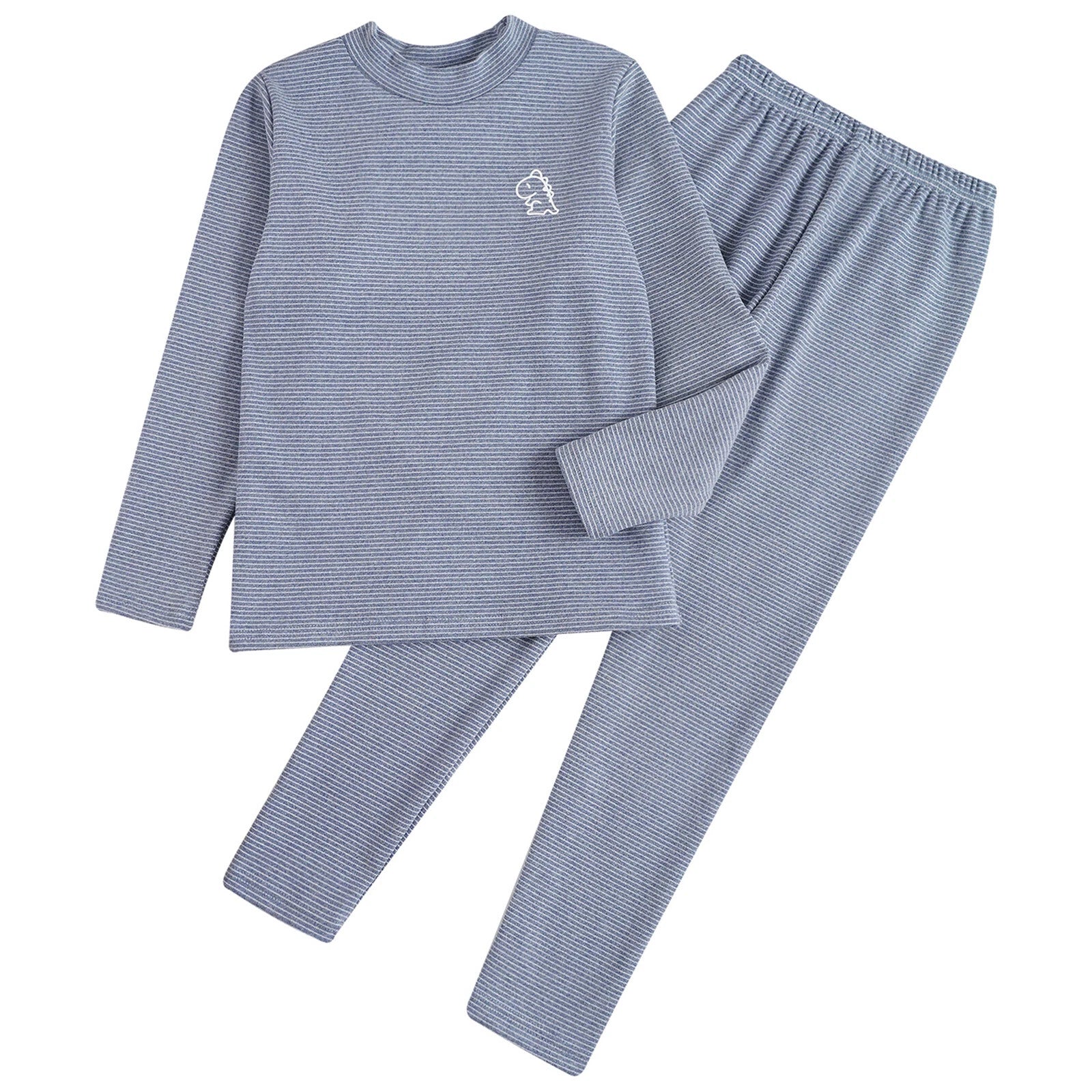 Kids Boys Girls Thermals Sets Pajamas T-shirt And Tights Suit Warm Active Home