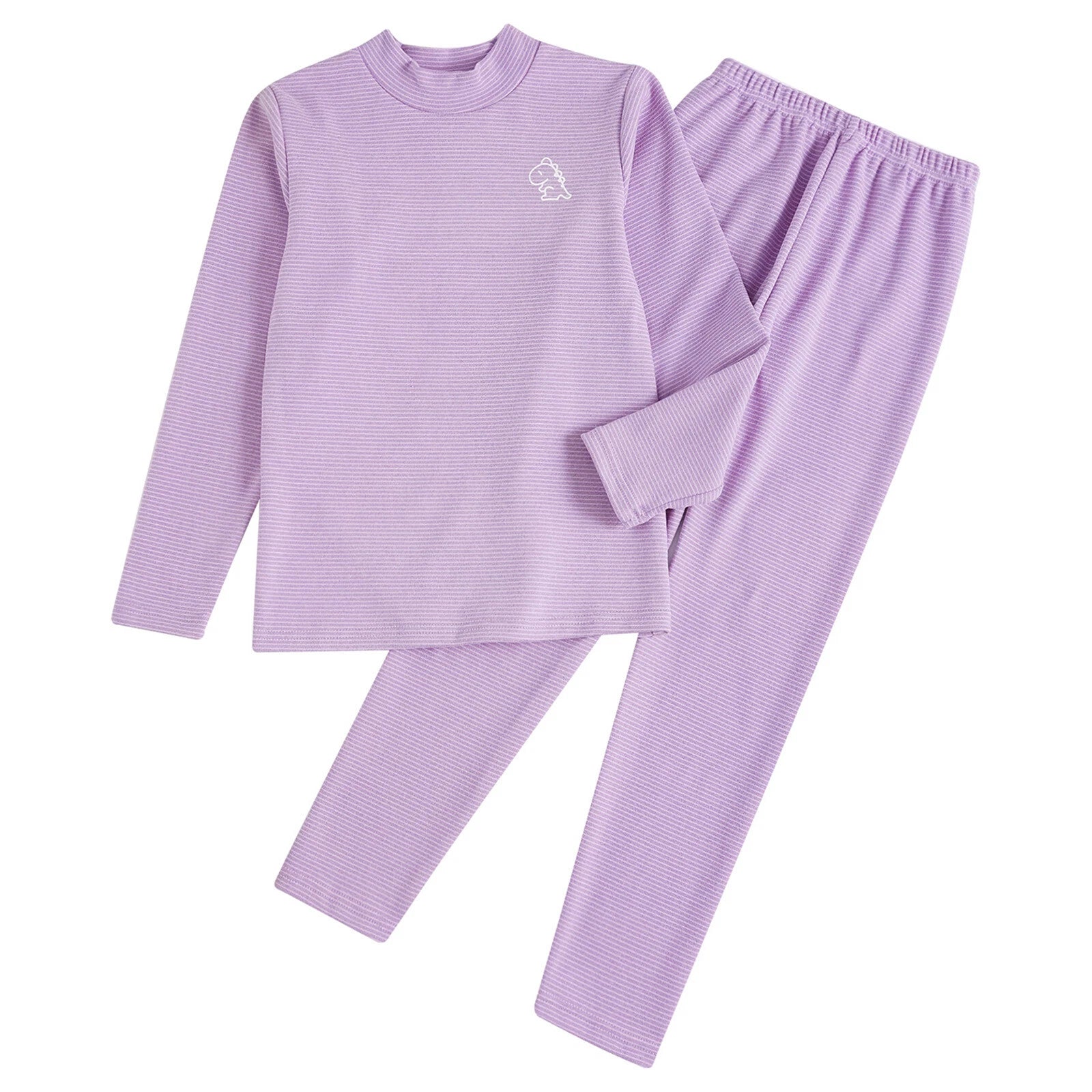 Kids Boys Girls Thermals Sets Pajamas T-shirt And Tights Suit Warm Active Home