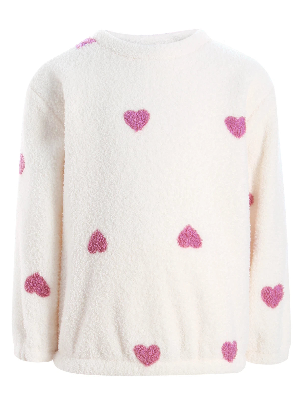 Kids Pyjamas Fleece Nightwear Elastic Waist Pyjama Set Warm 2 Piece-