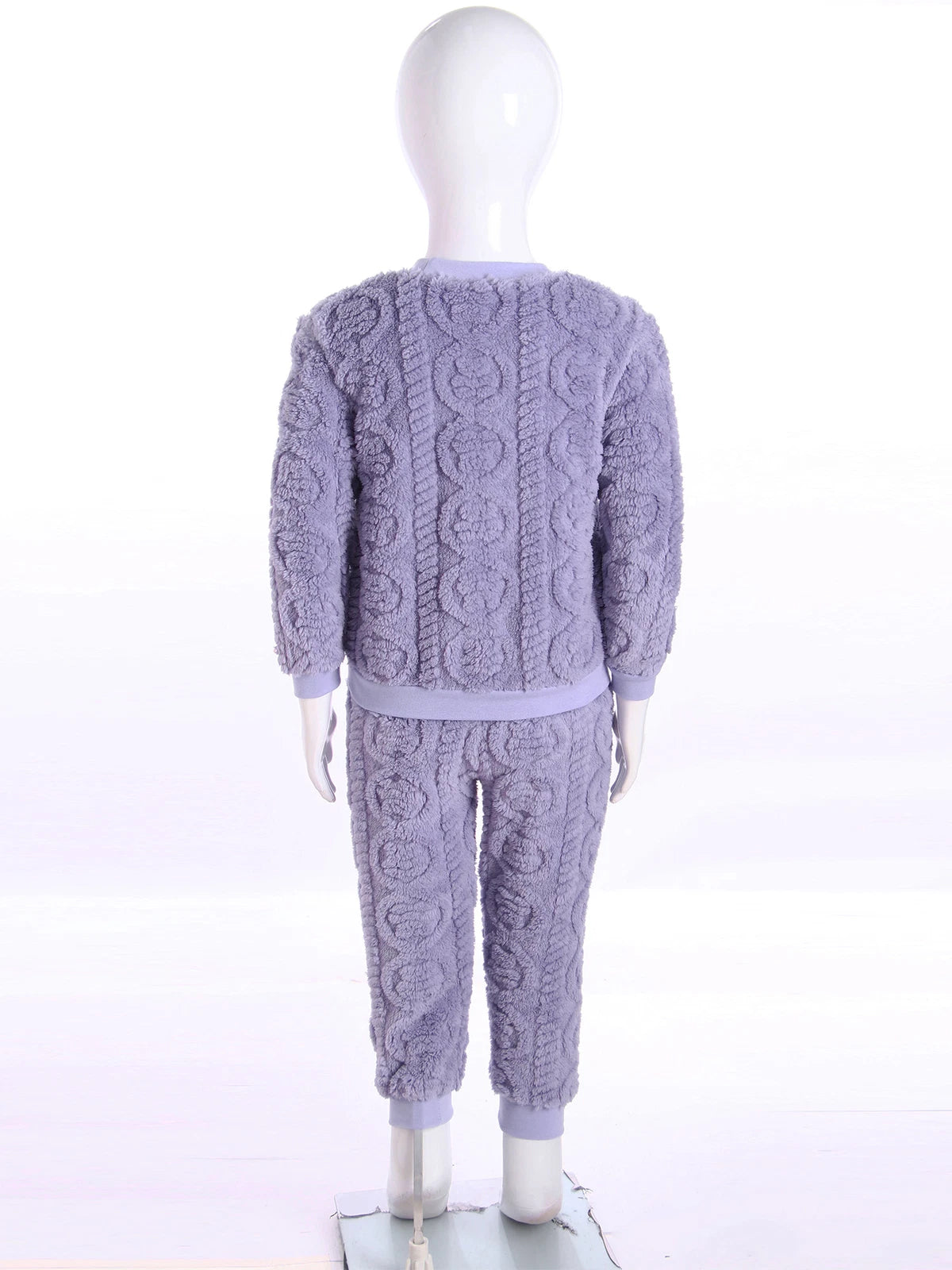 Kids Set Warm Pajamas Stand Collar Sleepwear Long Sleeve Nightwear Sleep Fancy