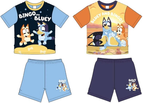 BLUEY Boy's Short Pyjamas /BLUEY & BINGO Summer/ Shorty PJs Sizes 1.5-5 years