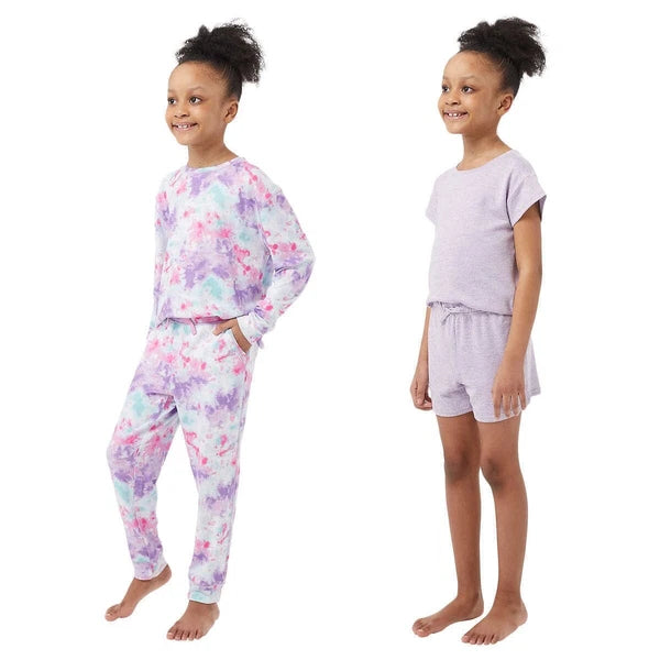 32 Degrees Youth 4-piece Pajama Set (Purple ,M-L)