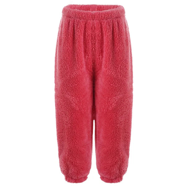 Kids Boys Girls Pajama Set Warm Homewear Flannel Outfits Pants Loungewear Tops