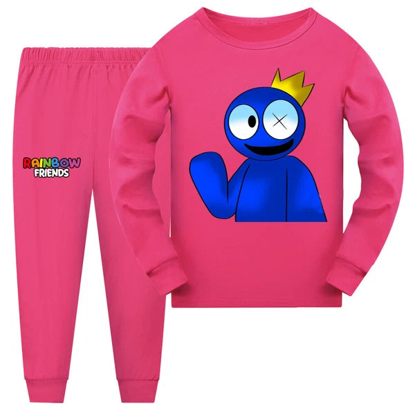 Popular Children's Rainbow Friends Pajama Top+Pants Pajama PJ Set Gift