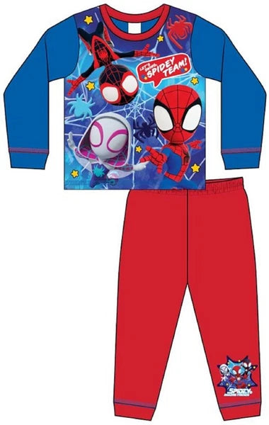 SPIDER-MAN Boy's Pyjamas/ Red & Blue SPIDEY PJs Sizes 1.5-5 Years