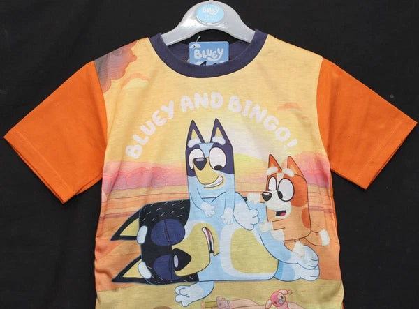 BLUEY Boy's Short Pyjamas /BLUEY & BINGO Summer/ Shorty PJs Sizes 1.5-5 years
