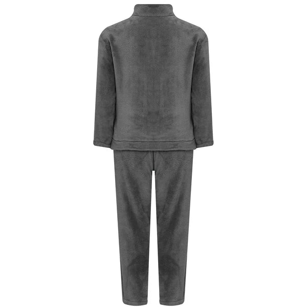 Kids Nightwear Warm Pajama Set Comfy Sleepwear Zipper Homewear 2 Piece Outfits