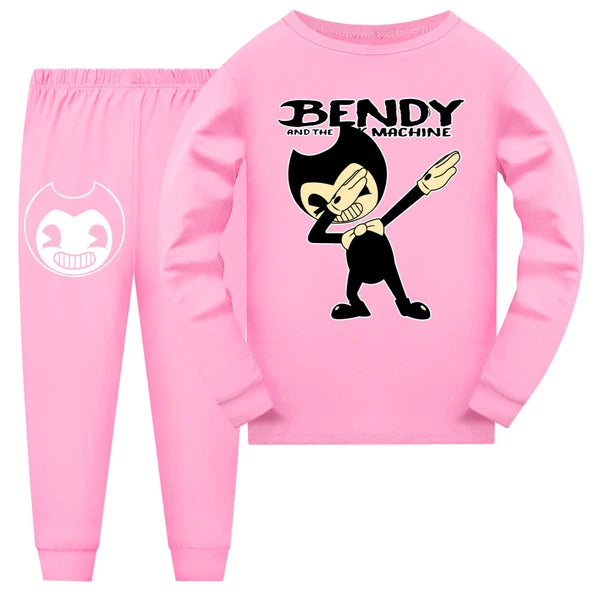 New Children's Bending and Ink Machine Pajama Top+Pants Set Birthday Gift
