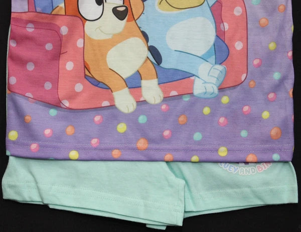 BLUEY Girl's Short Pyjamas / Shorty/Summer PJs Sizes 18 Months-5 Years