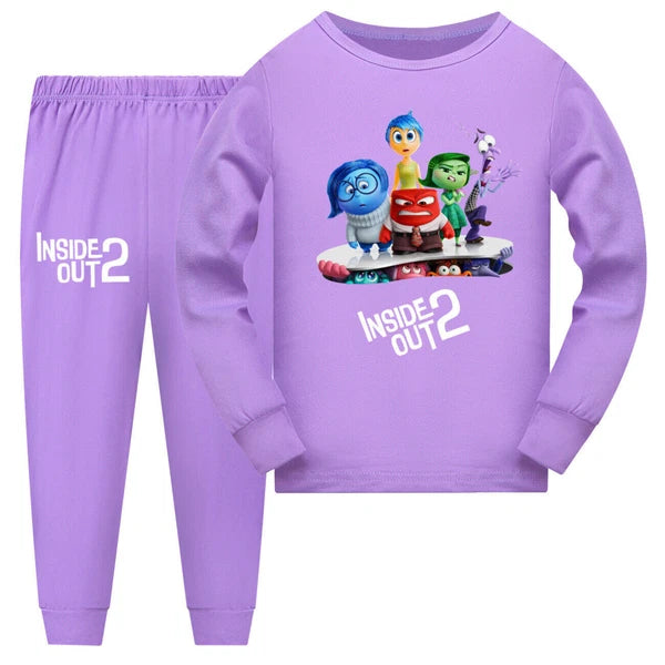 Inside Out2 Pyjamas Loungewear Sleepwear Outfits Kids Girls Boys Long Sleeve-