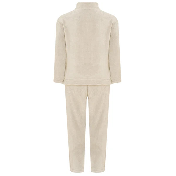 Kids Nightwear Warm Pajama Set Comfy Sleepwear Zipper Homewear 2 Piece Outfits