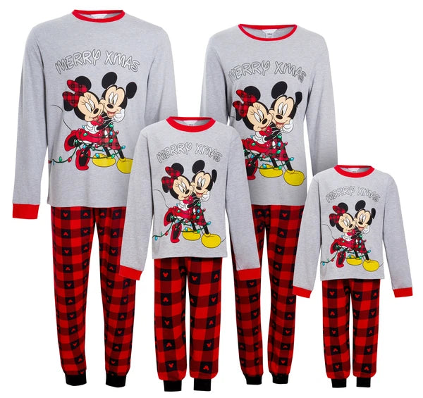 Mickey & Minnie Matching Family Christmas Pyjamas Disney Adults Kids Xmas Pjs
