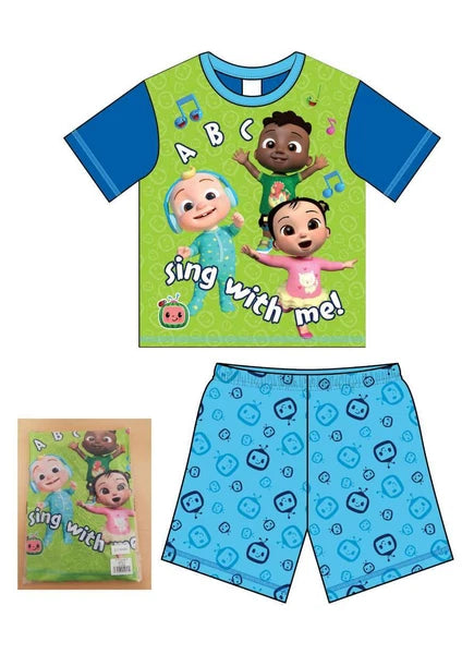 Boys Girls Kids Character Short Pyjamas pjs 9 Months - 10 Years