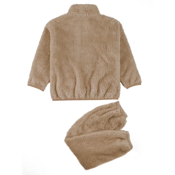 Kids Boys Girls Outfits Warm Homewear Flannel Pajama Set Clothing Sleepwear