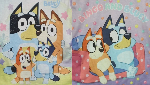 BLUEY Girl's Short Pyjamas / Shorty/Summer PJs Sizes 18 Months-5 Years