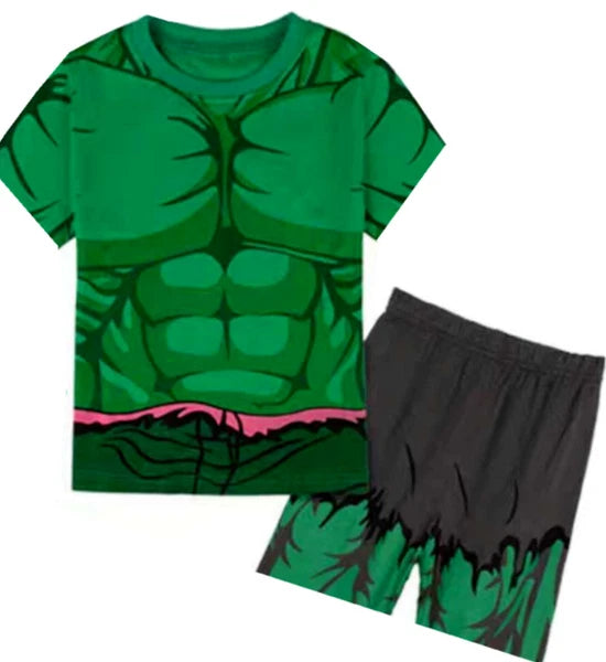 Boys Girls Kids Spiderman Superhero Pyjamas Short Sleeve T-Shirt Shorts PJs 1-6Y