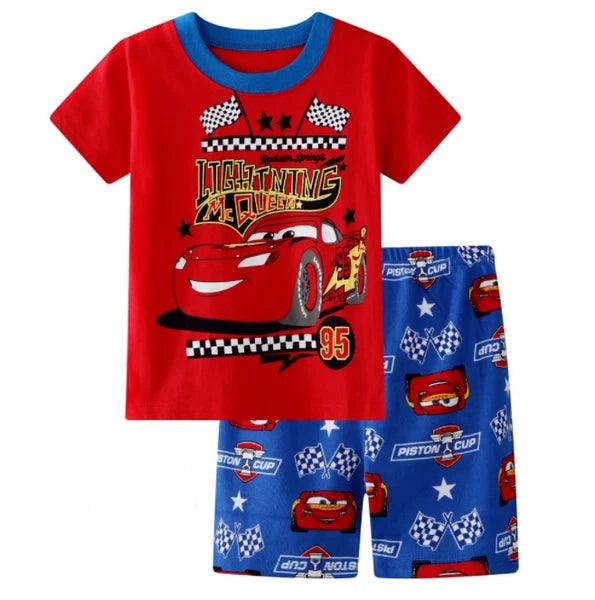 Boys Girls Kids Spiderman Superhero Pyjamas Short Sleeve T-Shirt Shorts PJs 1-6Y