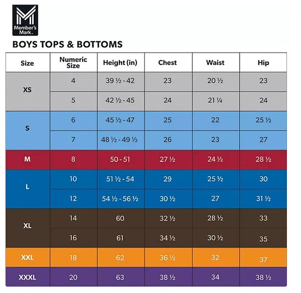 Member's Mark Boys 2-Piece Easy Care Long Sleeve Cozy Pajama Set