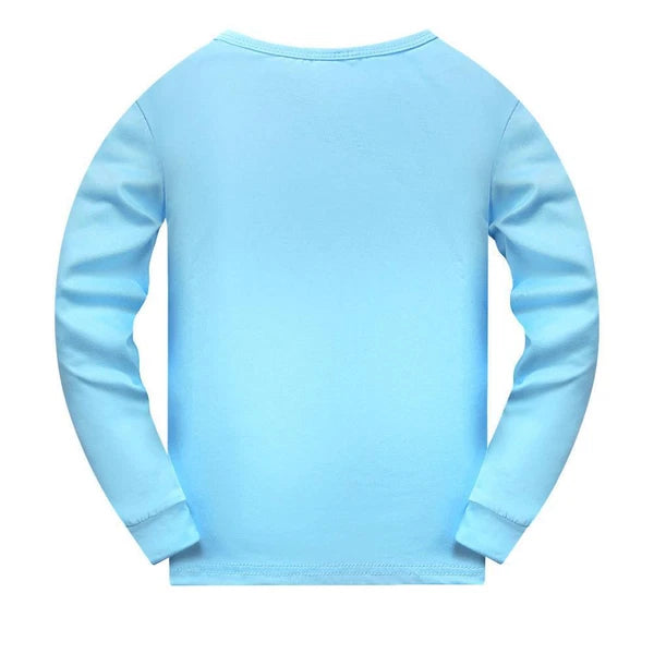 Stitch 5-13 Year Old Girls' Pajama Set, Boys' Cartoon Round Neck Long Sleeve Set