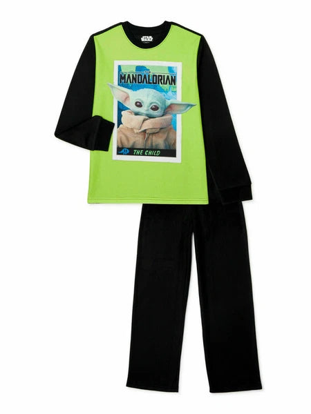 Jurassic Park / Star Wars the Child / Minecraft Boys Flannel Pajama Set 2-Piece