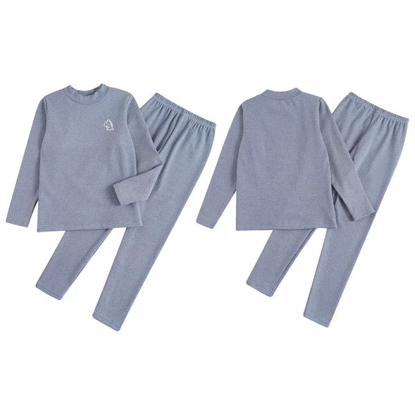 Kids Boys Girls Thermals Sets Pajamas T-shirt And Tights Suit Warm Active Home