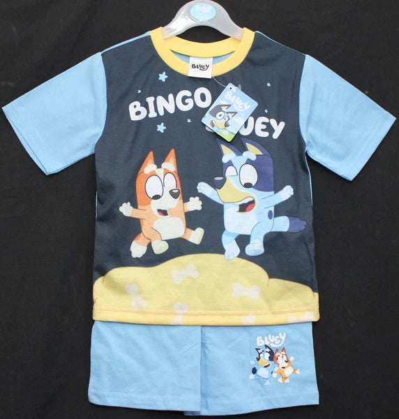 BLUEY Boy's Short Pyjamas /BLUEY & BINGO Summer/ Shorty PJs Sizes 1.5-5 years