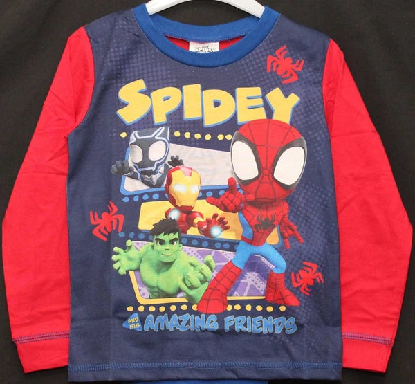 SPIDER-MAN Boy's Pyjamas/ Red & Blue SPIDEY PJs Sizes 1.5-5 Years