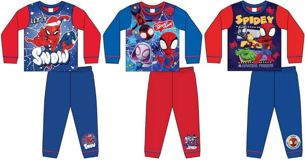 SPIDER-MAN Boy's Pyjamas/ Red & Blue SPIDEY PJs Sizes 1.5-5 Years
