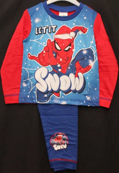 SPIDER-MAN Boy's Pyjamas/ Red & Blue SPIDEY PJs Sizes 1.5-5 Years