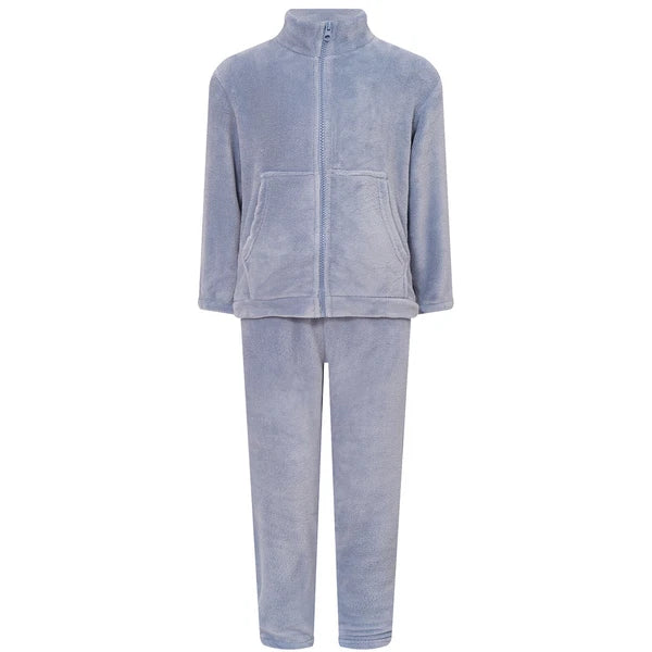 Kids Nightwear Warm Pajama Set Comfy Sleepwear Zipper Homewear 2 Piece Outfits