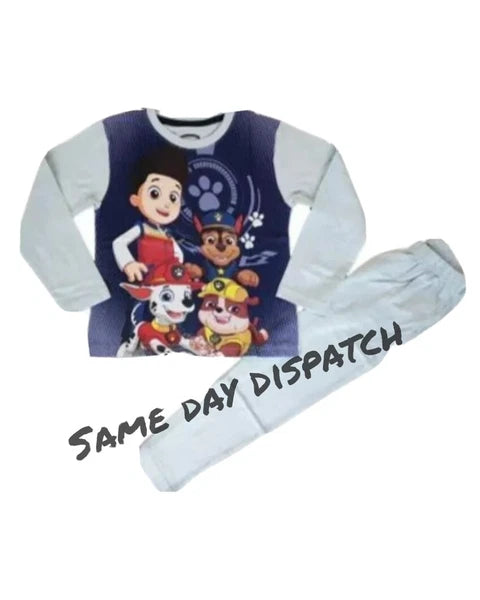 PAW PATROL Kids Boys Girls Nickelodeon Long Sleeve Pyjamas PJs Nightwear