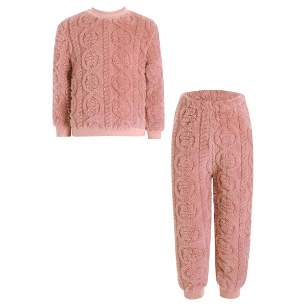 Kids Set Warm Pajamas Stand Collar Sleepwear Long Sleeve Nightwear Sleep Fancy