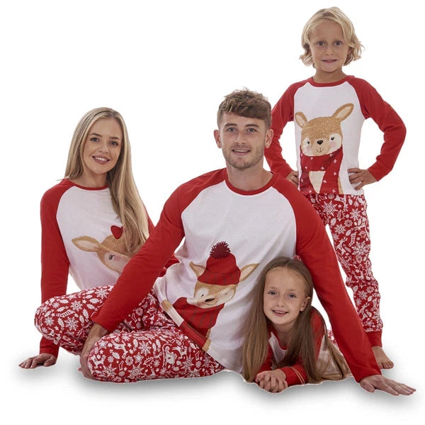 Christmas Family Matching Pyjamas XMAS Adult Kids Nightwear PJS 100% Cotton UK