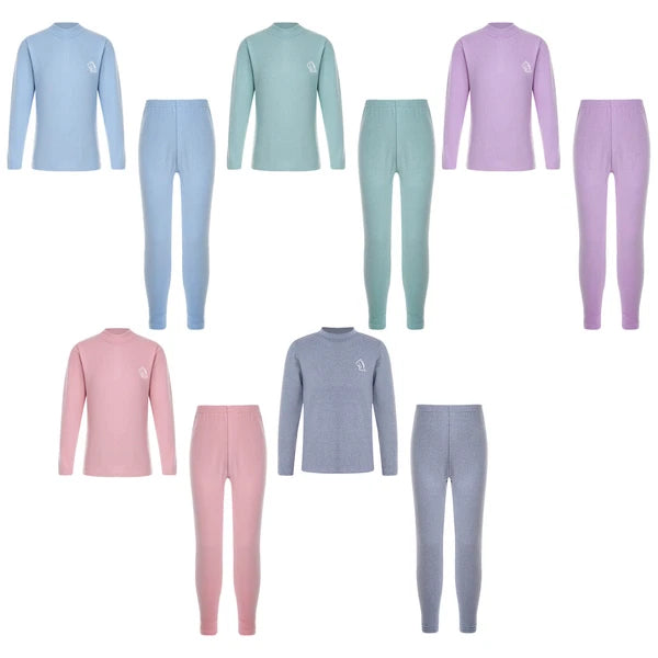 Kids Boys Girls Thermals Sets Pajamas T-shirt And Tights Suit Warm Active Home