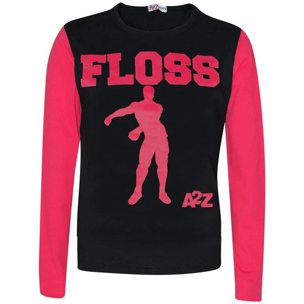 Kids Girls Pyjamas Pink Trendy Floss A2Z Print Xmas Loungewear Outfit Sets