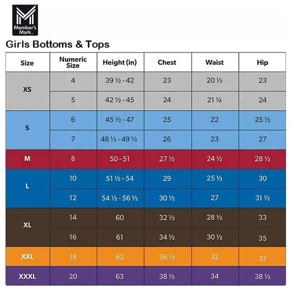 Member's Mark Girl's 2-Piece Long Sleeve Cozy Pajama Set