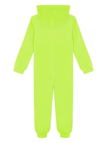 Unisex Kids Fleece Hooded Jumpsuit for Boys Girls Zip-up One Piece Pjs Sleepwear