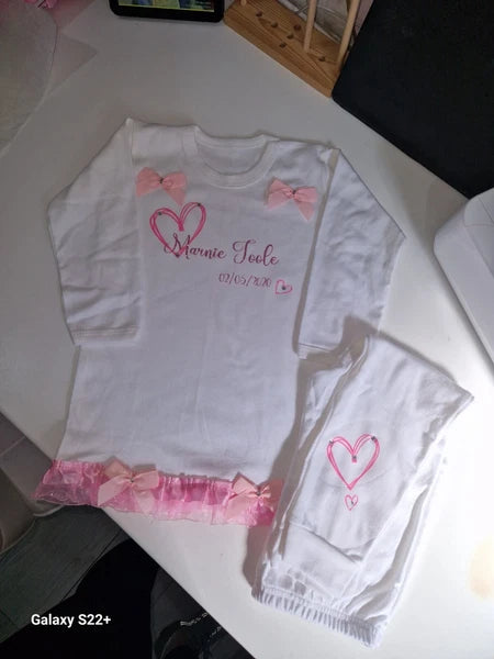 Personalised Birthday Pyjamas Girls When I Wake Up I Will Be  frilly and bows
