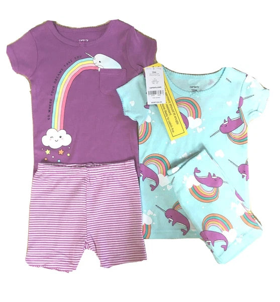 CARTER’S Pajamas Baby/Toddler 2PC-4PC Cotton Snug Fit Short-Sets 9M,-24M, 4T NWT