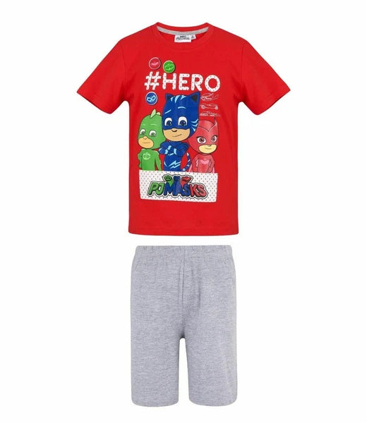 Boys Girls Kids Children Pyjamas Short Sleeve T-Shirt Shorts Set Age 2-12 Years